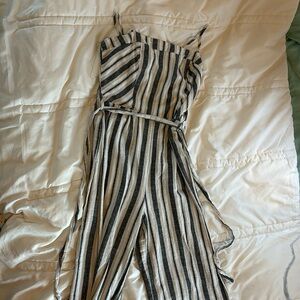 Stripped Capris Jumpsuit